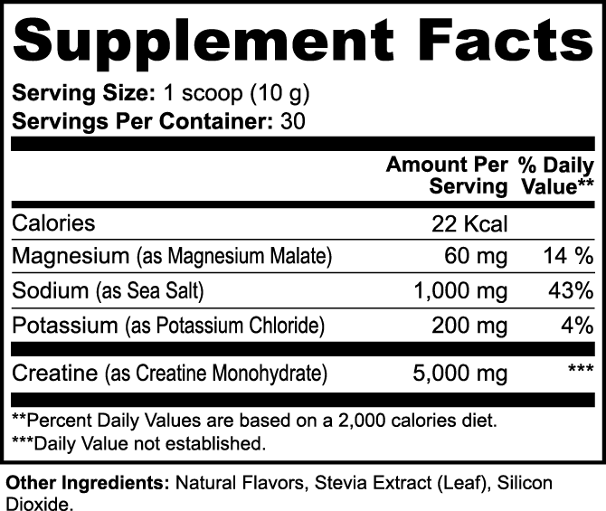 Poudre de créatine hydratante